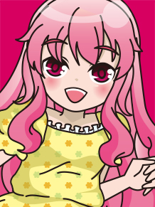 ピンクのカーテン ミサキさん