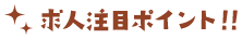 求人注目ポイント